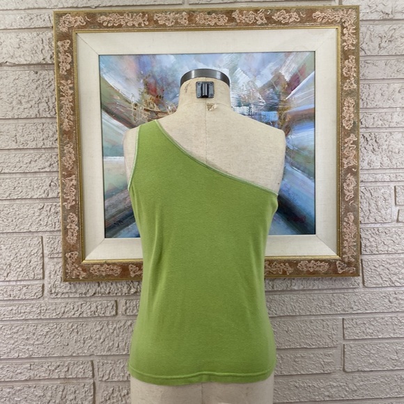 🌹Too Hot One Shoulder Satin Trim Tank Top - Picture 5 of 9